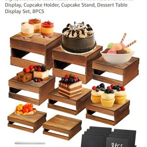 Wooden Dessert Display Set